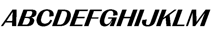 PPRightGothicWide BoldItalic Instance Font UPPERCASE