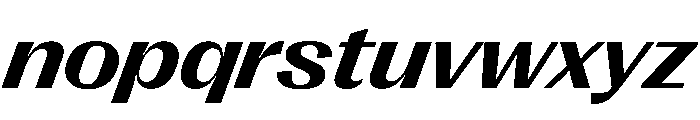 PPRightGothicWide BoldItalic Instance Font LOWERCASE