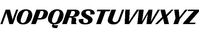 PPRightGothicWide DarkItalic Instance Font UPPERCASE