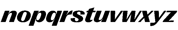 PPRightGothicWide DarkItalic Instance Font LOWERCASE