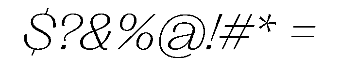 PPRightGothicWide FineItalic Instance Font OTHER CHARS