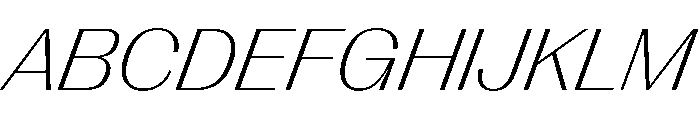 PPRightGothicWide FineItalic Instance Font UPPERCASE