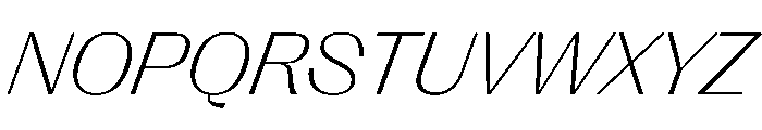 PPRightGothicWide FineItalic Instance Font UPPERCASE