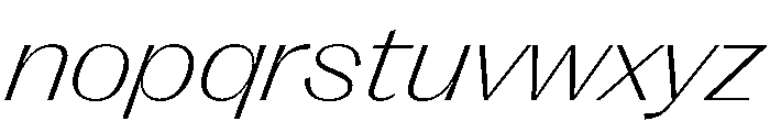 PPRightGothicWide FineItalic Instance Font LOWERCASE