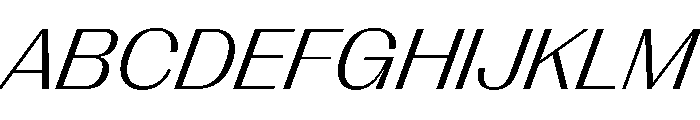 PPRightGothicWide LightItalic Instance Font UPPERCASE