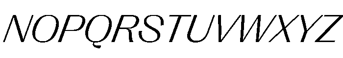PPRightGothicWide LightItalic Instance Font UPPERCASE