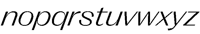 PPRightGothicWide LightItalic Instance Font LOWERCASE