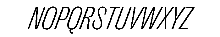 PPRightGrotesk NarrowFineItalic Instance Font UPPERCASE