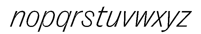 PPRightGroteskCasual FineItalic Instance Font LOWERCASE