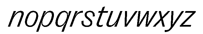 PPRightGroteskCasual LightItalic Instance Font LOWERCASE