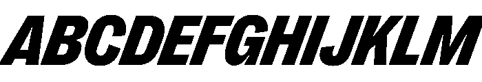 PPRightGroteskCompact BlackItalic Instance Font UPPERCASE
