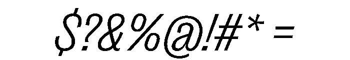 PPRightGroteskCompact LightItalic Instance Font OTHER CHARS