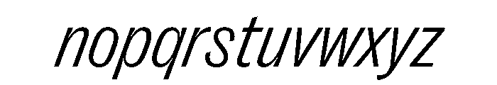 PPRightGroteskCompact LightItalic Instance Font LOWERCASE