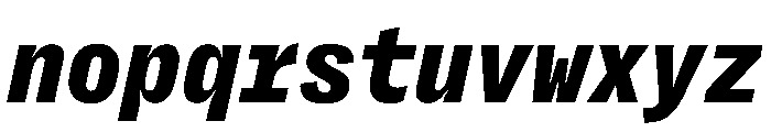 PPRightGroteskMono BlackItalic Font LOWERCASE