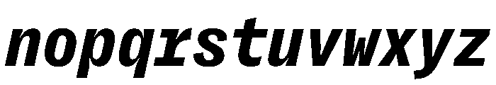 PPRightGroteskMono DarkItalic Instance Font LOWERCASE