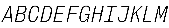 PPRightGroteskMono FineItalic Instance Font UPPERCASE