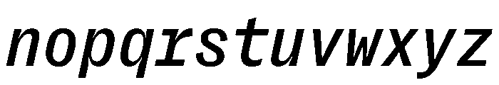 PPRightGroteskMono MediumItalic Instance Font LOWERCASE