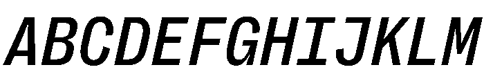 PPRightGroteskMono MediumItalic Font UPPERCASE