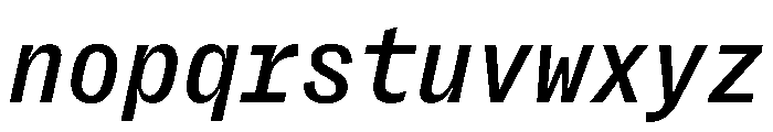 PPRightGroteskMono MediumItalic Font LOWERCASE