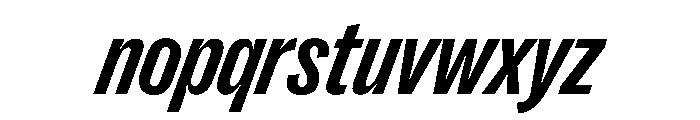PPRightGroteskNarrow BoldItalic Instance Font LOWERCASE