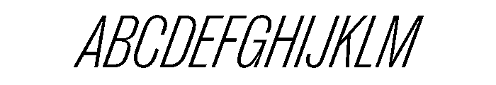 PPRightGroteskNarrow FineItalic Instance Font UPPERCASE