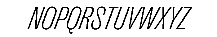 PPRightGroteskNarrow FineItalic Instance Font UPPERCASE