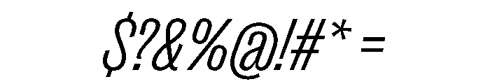 PPRightGroteskNarrow LightItalic Instance Font OTHER CHARS