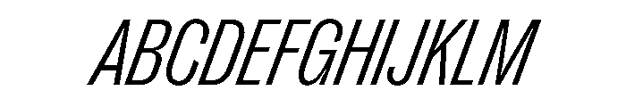 PPRightGroteskNarrow LightItalic Instance Font UPPERCASE