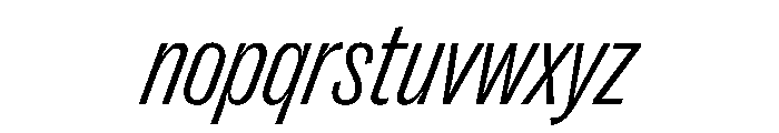 PPRightGroteskNarrow LightItalic Instance Font LOWERCASE