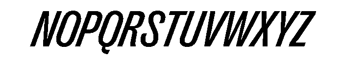 PPRightGroteskNarrow MediumItalic Instance Font UPPERCASE