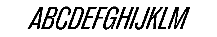PPRightGroteskNarrow RegularItalic Instance Font UPPERCASE