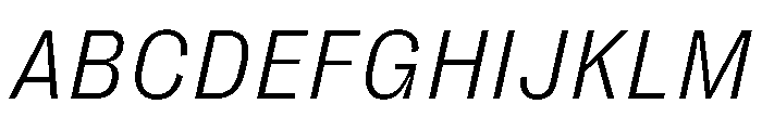 PPRightGroteskTextCasual LightItalic Instance Font UPPERCASE