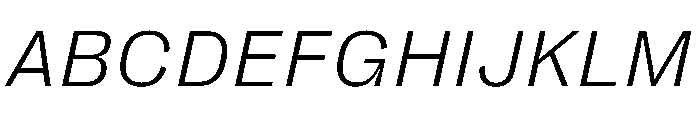 PPRightGroteskTextWide LightItalic Instance Font UPPERCASE