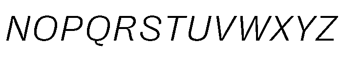 PPRightGroteskTextWide LightItalic Instance Font UPPERCASE
