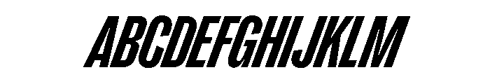 PPRightGroteskTight DarkItalic Instance Font UPPERCASE