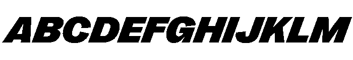 PPRightGroteskWide BlackItalic Instance Font UPPERCASE