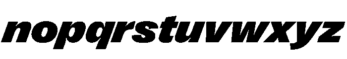 PPRightGroteskWide BlackItalic Instance Font LOWERCASE