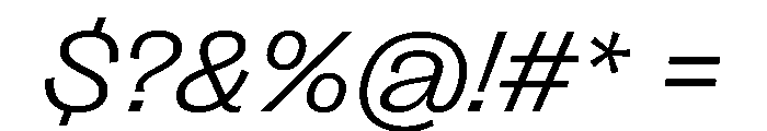 PPRightGroteskWide LightItalic Instance Font OTHER CHARS