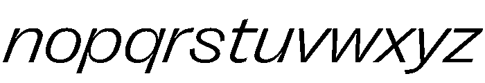 PPRightGroteskWide LightItalic Instance Font LOWERCASE