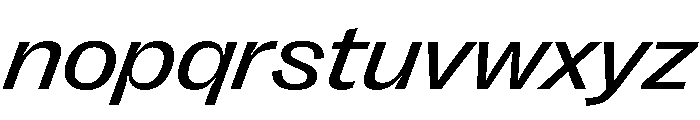 PPRightGroteskWide RegularItalic Instance Font LOWERCASE