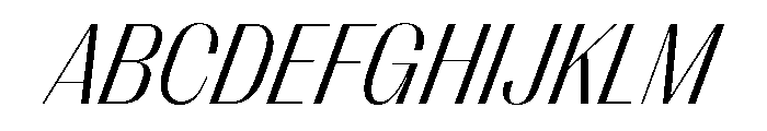 PPRightSans CompactLightItalic Instance Font UPPERCASE