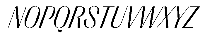 PPRightSans CompactLightItalic Instance Font UPPERCASE