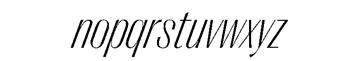 PPRightSans NarrowFineItalic Instance Font LOWERCASE
