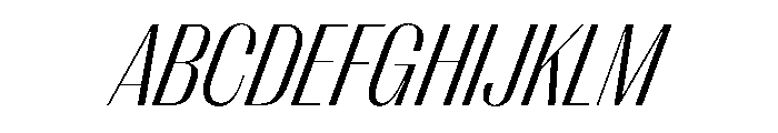 PPRightSans NarrowLightItalic Instance Font UPPERCASE