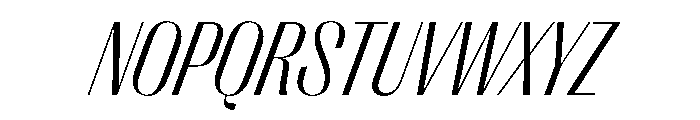 PPRightSans NarrowLightItalic Instance Font UPPERCASE