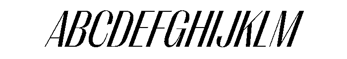 PPRightSans NarrowRegularItalic Instance Font UPPERCASE