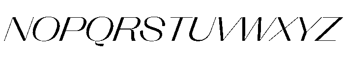 PPRightSans SpatialLightItalic Instance Font UPPERCASE