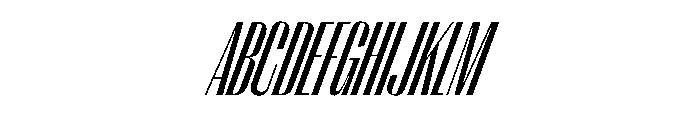 PPRightSans TallRegularItalic Instance Font UPPERCASE