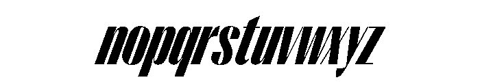 PPRightSans TightBlackItalic Instance Font LOWERCASE