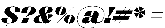 PPRightSans WideBlackItalic Instance Font OTHER CHARS